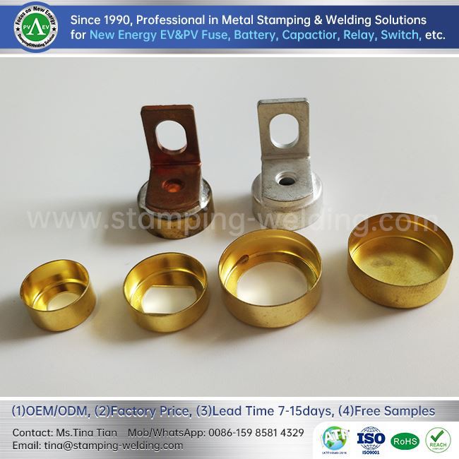 Brass Fuse End Caps For Car Charging Systems