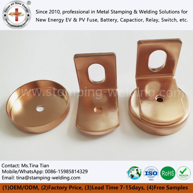 Copper Metal End Cap and Fuse Link Contact Copper Metal End Cap and Fuse Link Contact