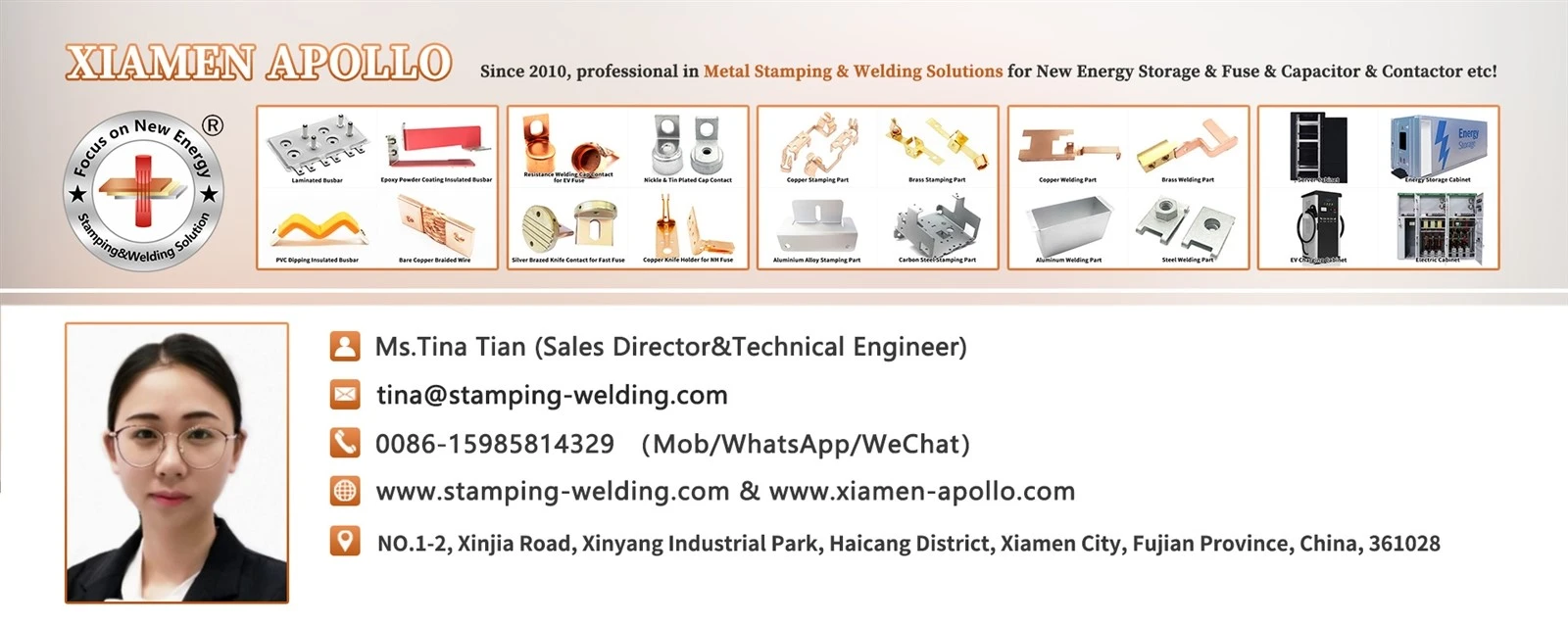 Ms.Tina from Xiamen Apollo Ms.Tina from Xiamen Apollo