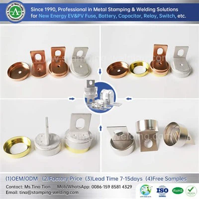 Caipín teagmhála copair brazing stáin le haghaidh fiús fuinnimh nua